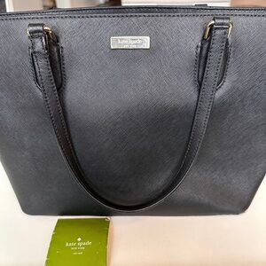 Kate Spade Black Leather Tote Bag